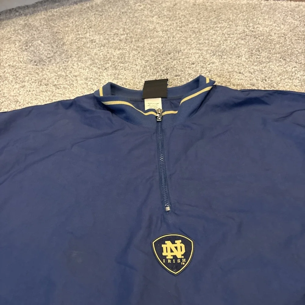 90s Notre Dame Windbreaker Adult XL Fighting Irish Adidas Team 1/4 Zip Pullover